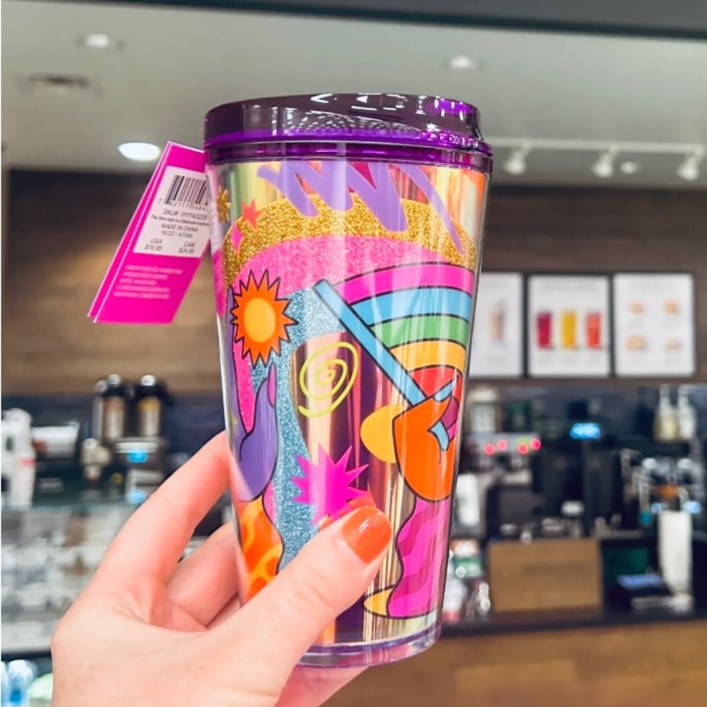 Starbucks Tim Singleton Pride Holographic Cup Tumbler Cold Brew 2023 Exclusive